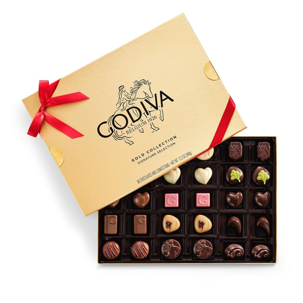 Godiva Red Ribbon Gold Assorted Chocolate Gift Box: 5 Delicious Gift Baskets for Food Lovers